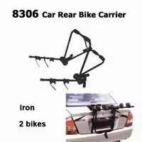 SUNSING 8306 Universal Black Steel Car rear Bike Carriers Sleek and Scratch-Resistant for Easy Cleaning