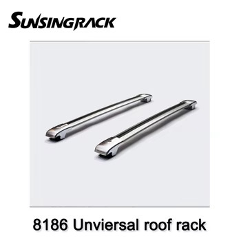 Sunsing 8186 Aluminum Car Roof Cross Bars Universal Flush Rails 4x4 Accessories 4 Locks Wind Noise Roof Mount Car Rack